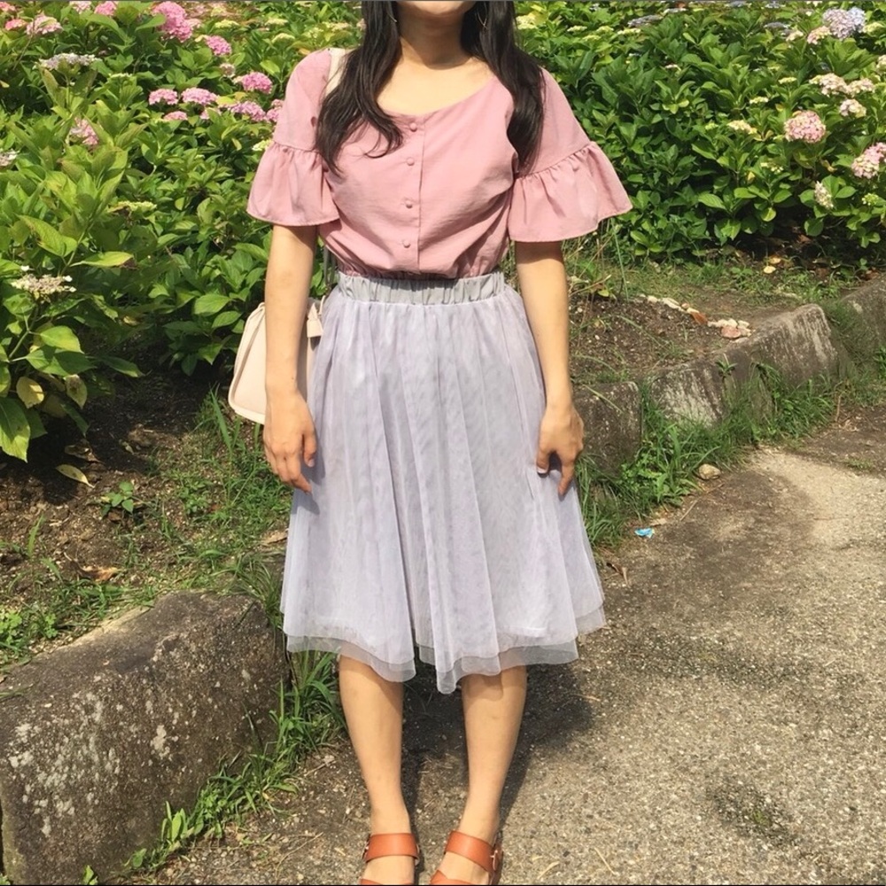 Purple Chiffon Skirt